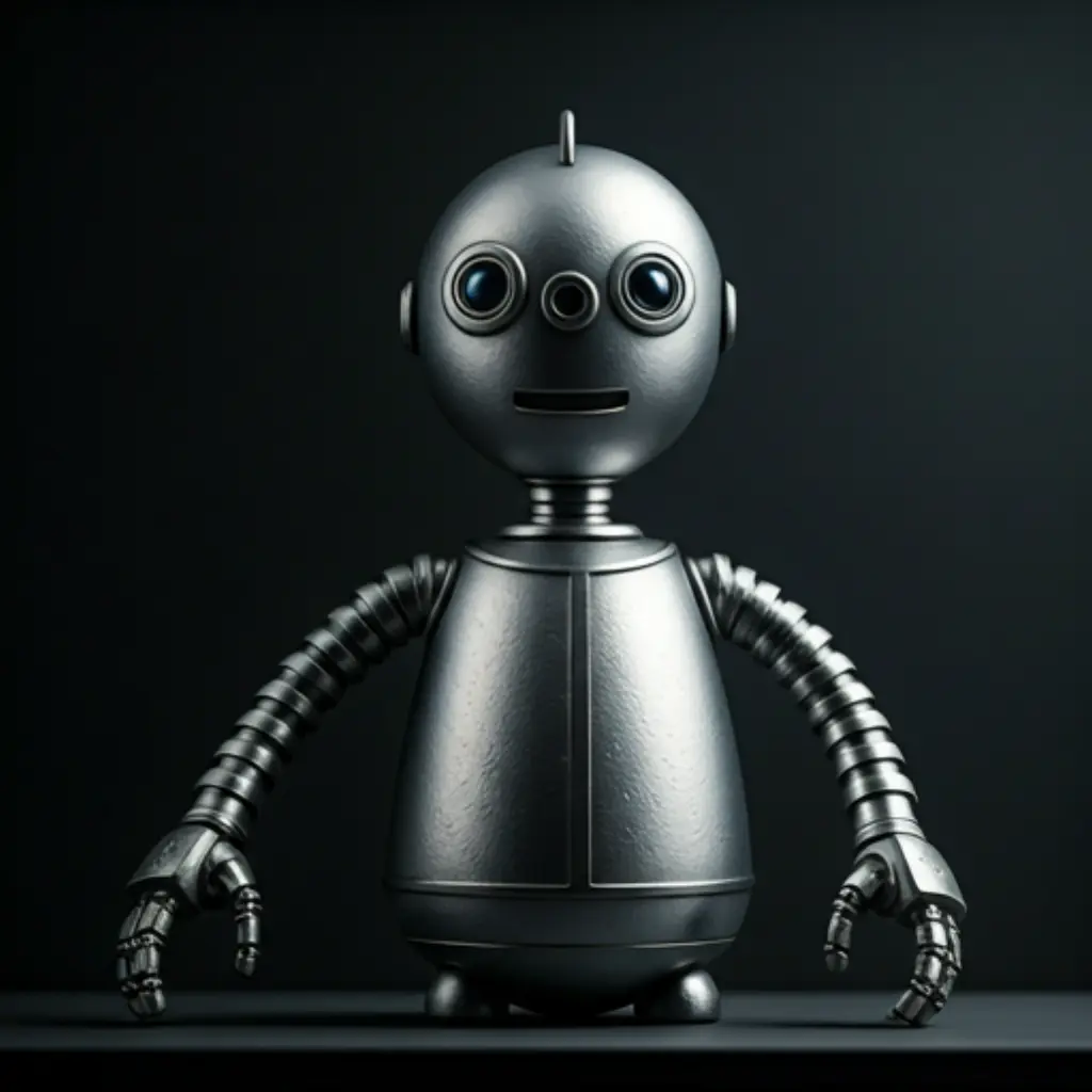 AI-generated conceptual art of a futuristic robot — LUNA AI art creator