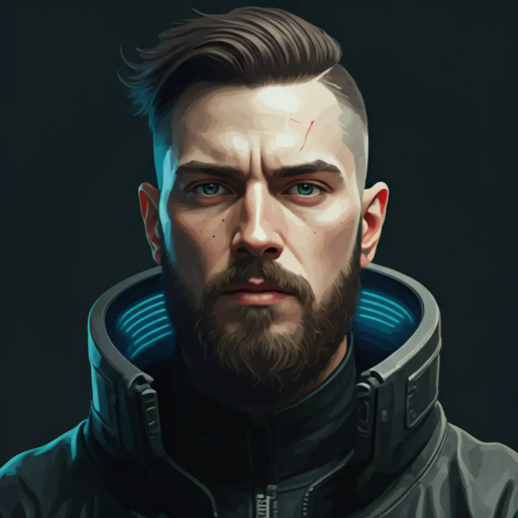 Cyberpunk character portrait made with LUNA AI portrait generator